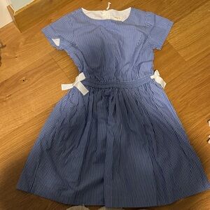 Crew cuts Blue Striped Kids Dress size 12. Brand new with out tags